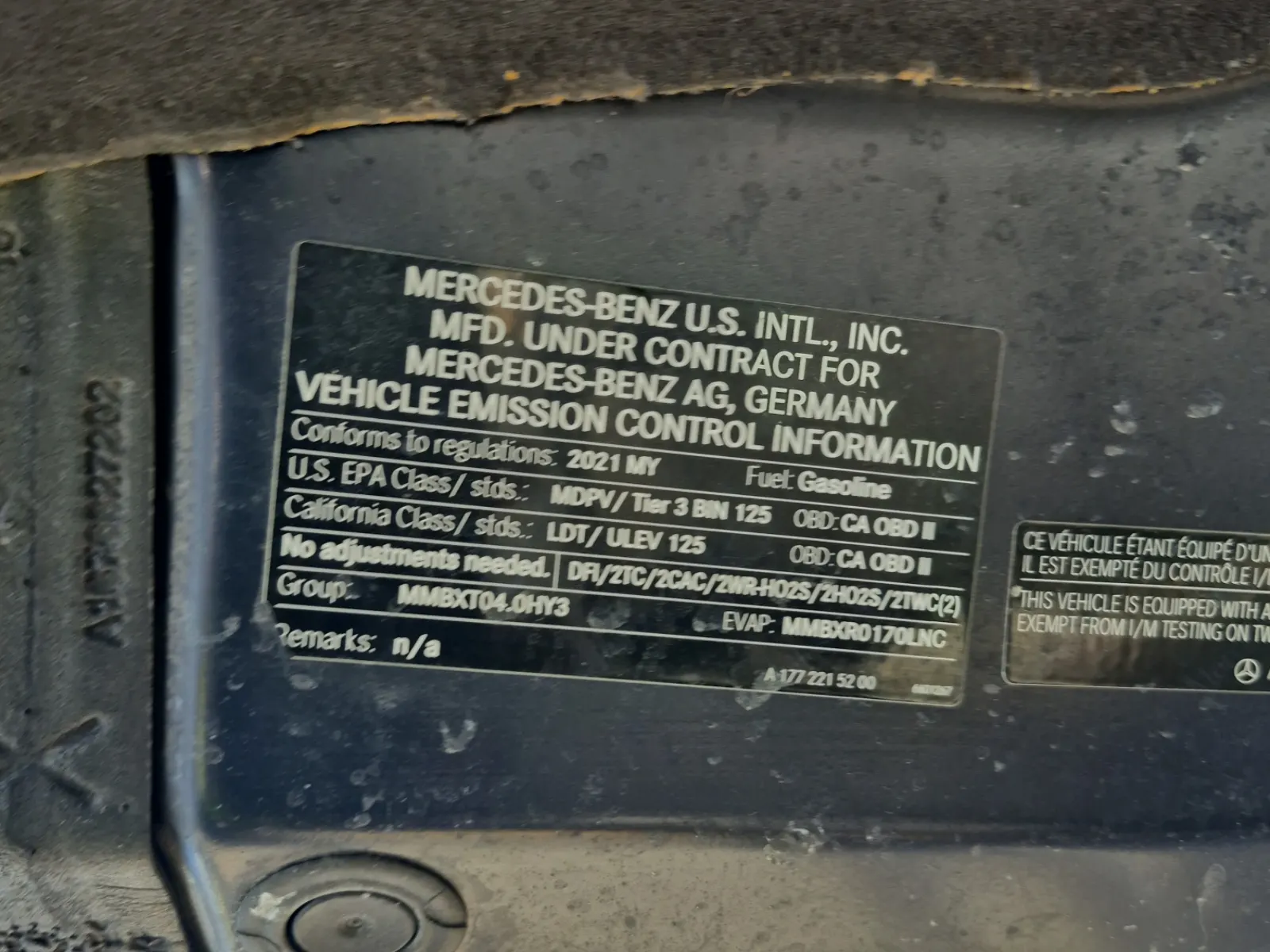 Emission Sticker Photo
