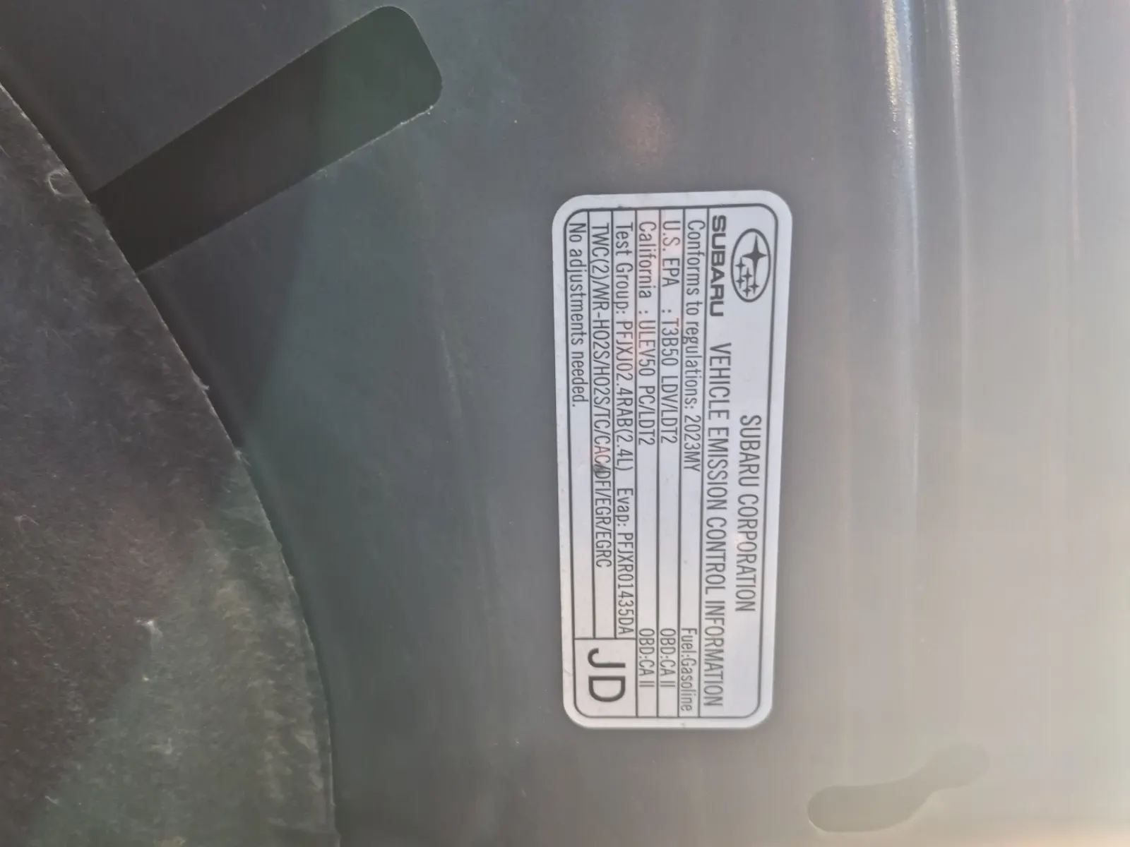 Emission Sticker Photo