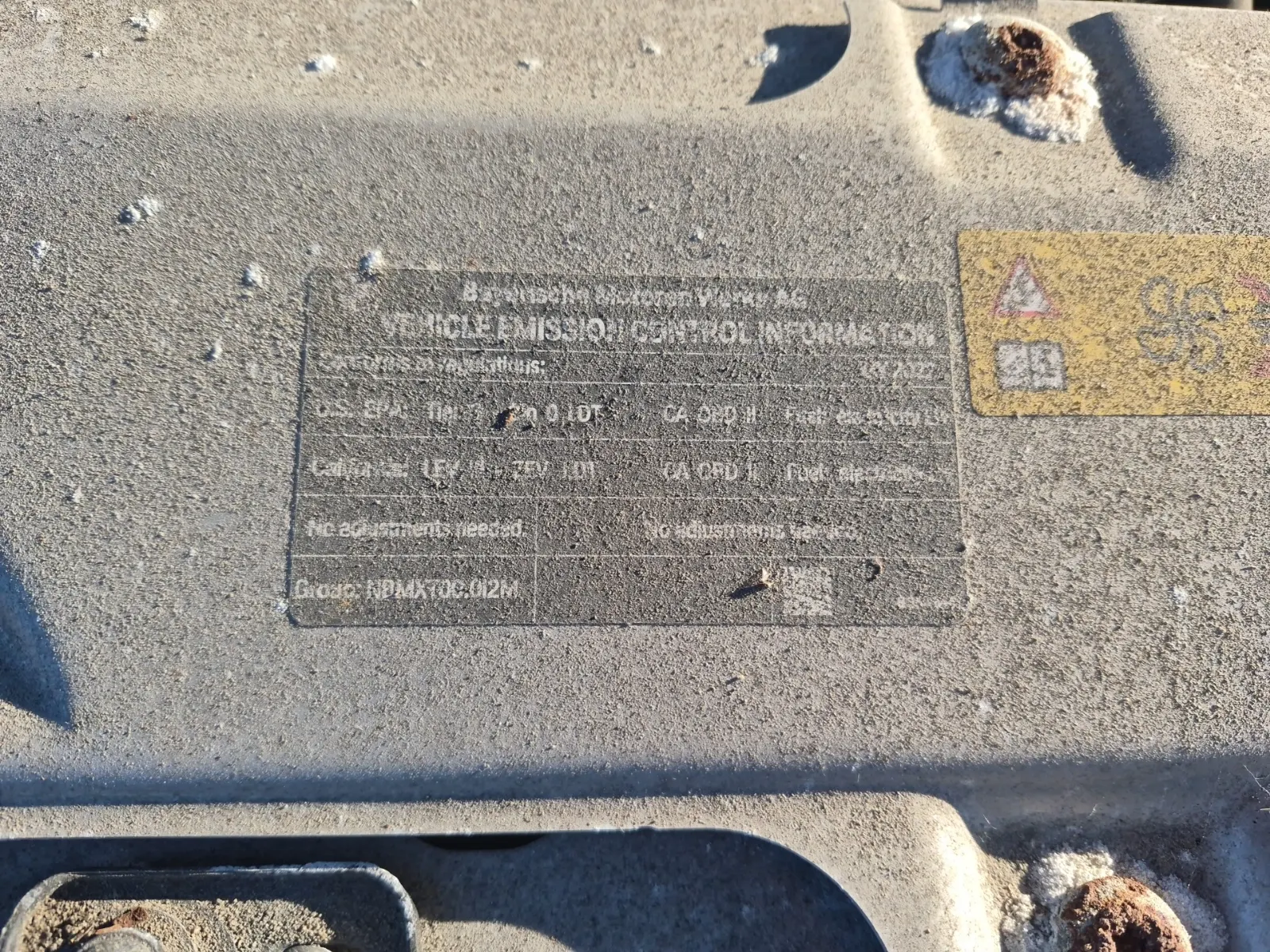 Emission Sticker Photo