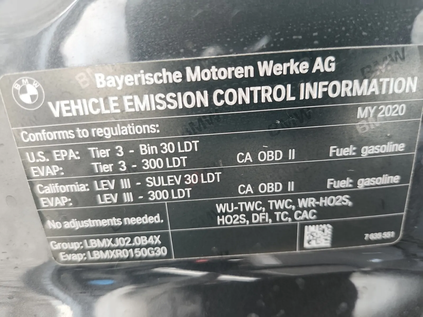 Emission Sticker Photo