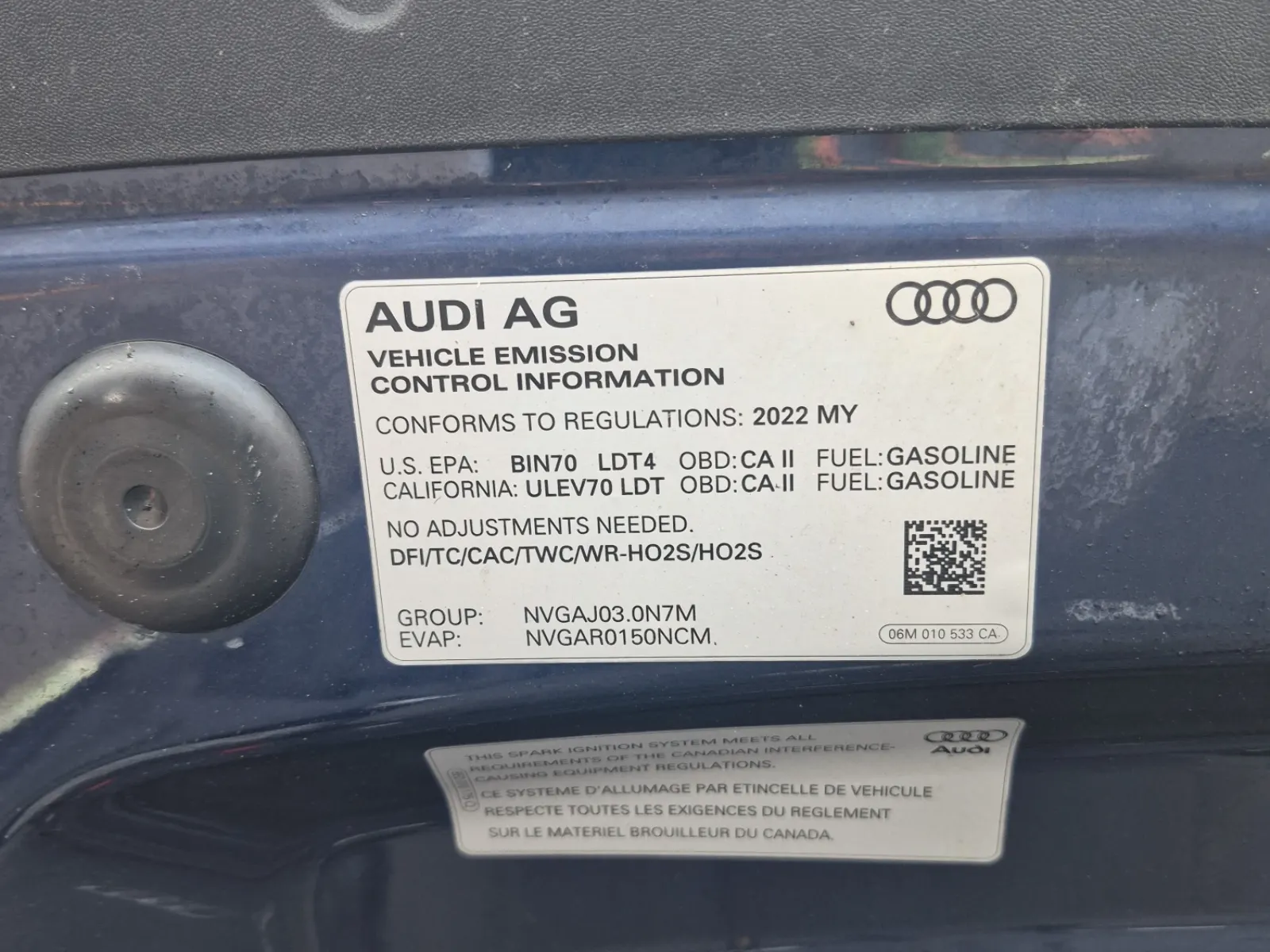 Emission Sticker Photo