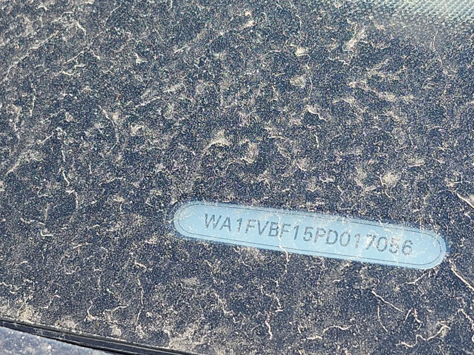 Dash VIN Plate Photo