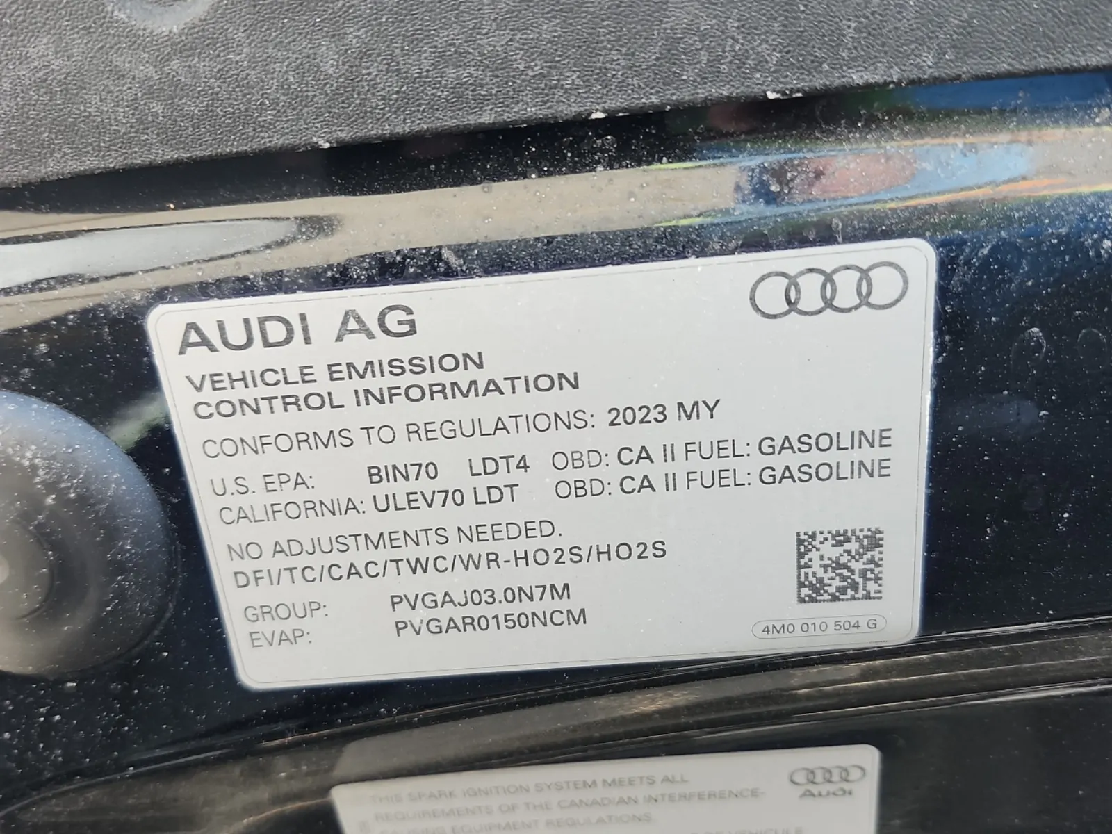 Emission Sticker Photo