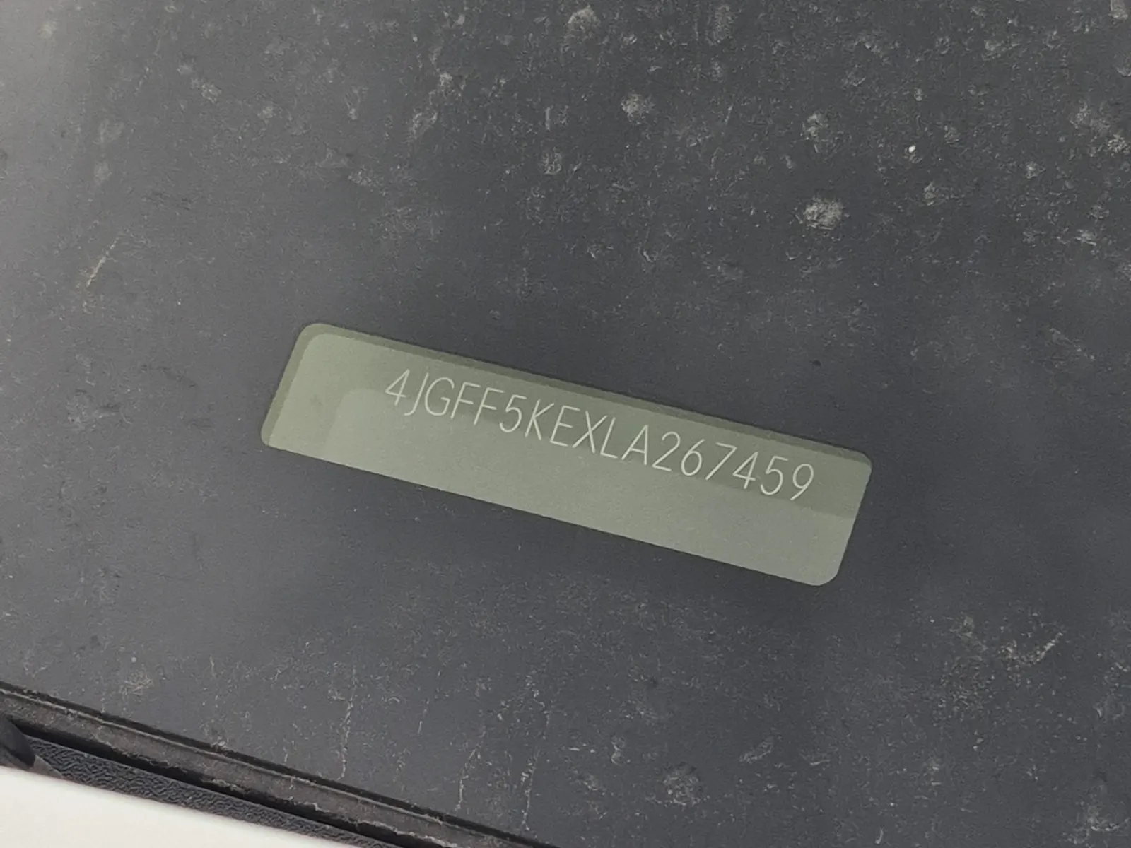 Dash VIN Plate Photo