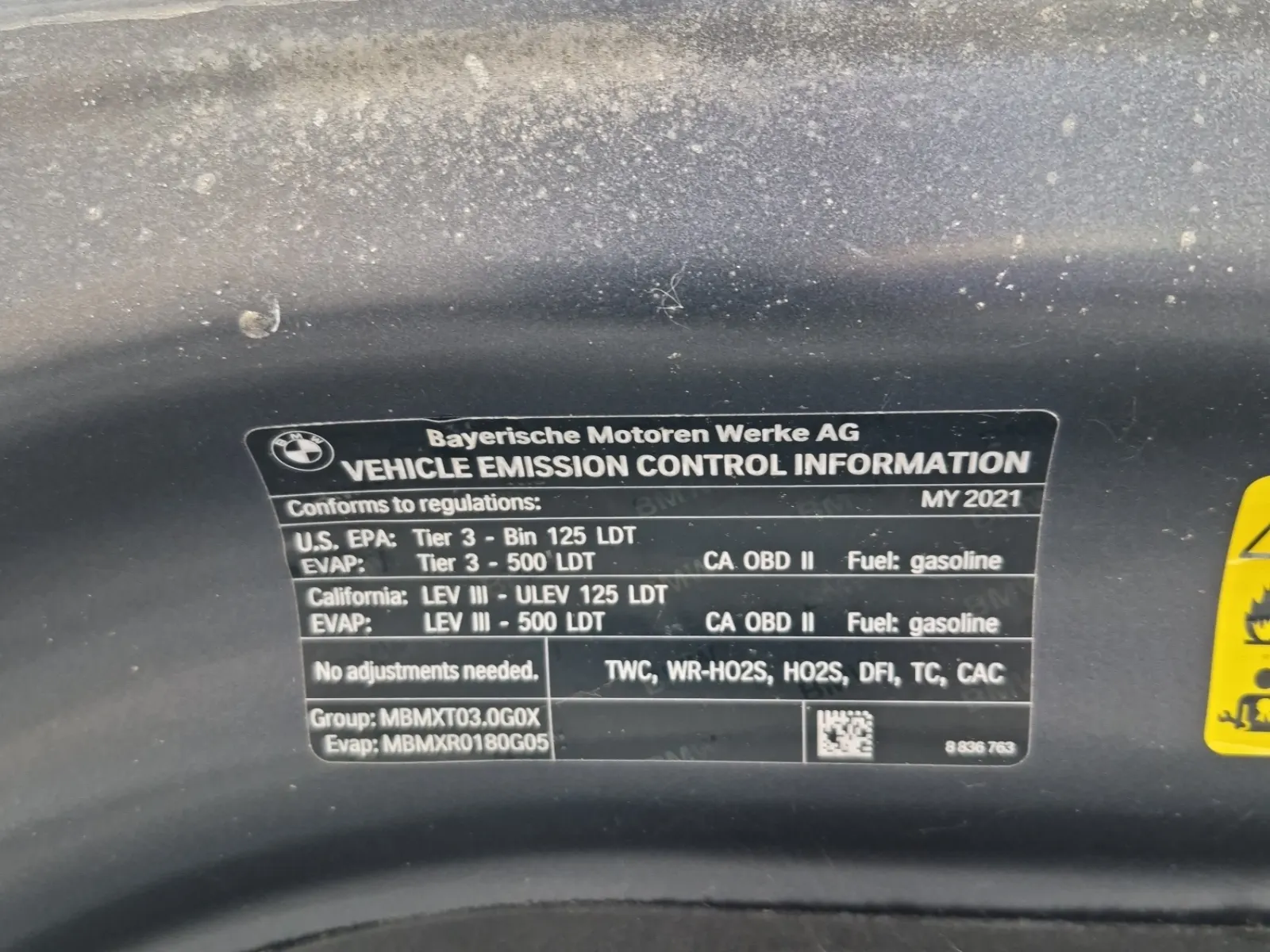Emission Sticker Photo