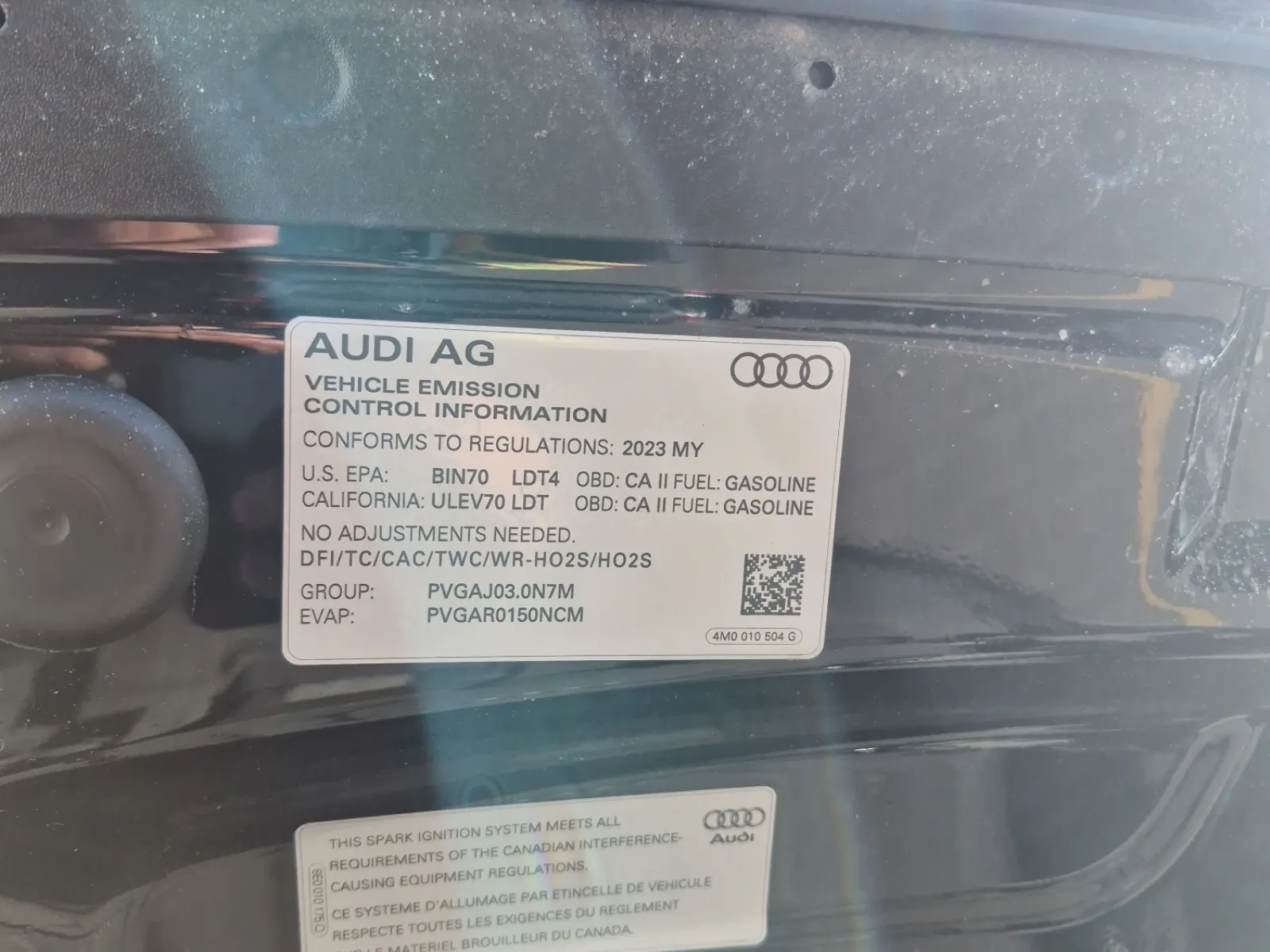 Emission Sticker Photo