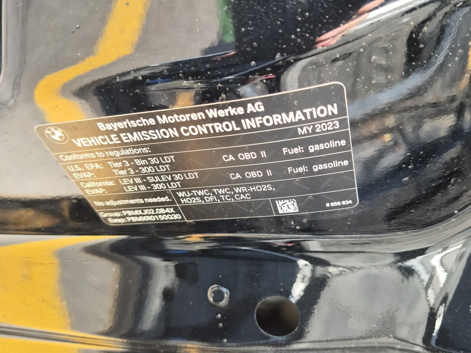 Emission Sticker Photo