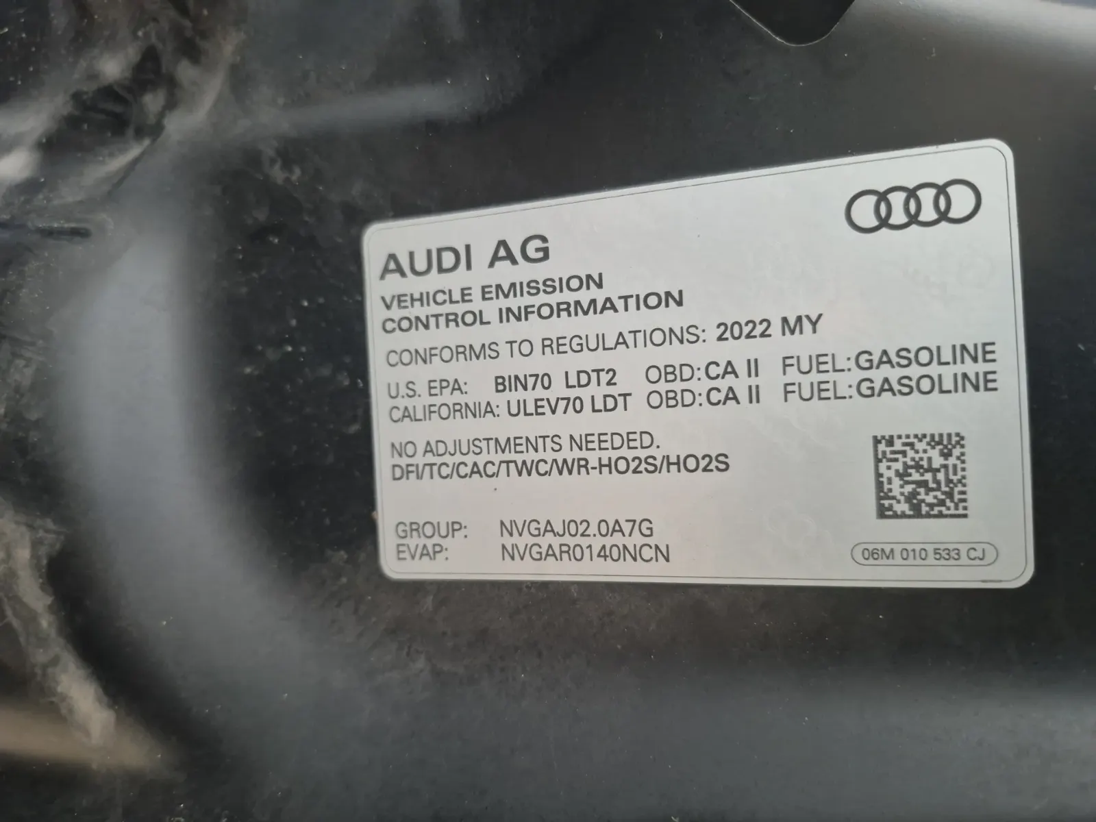 Emission Sticker Photo
