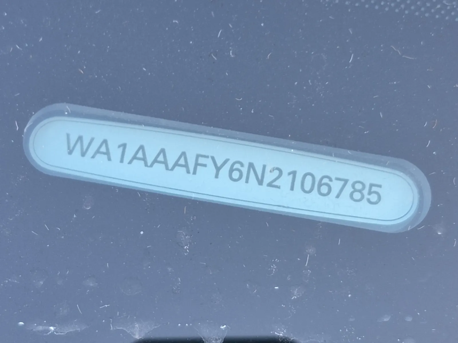 Dash VIN Plate Photo