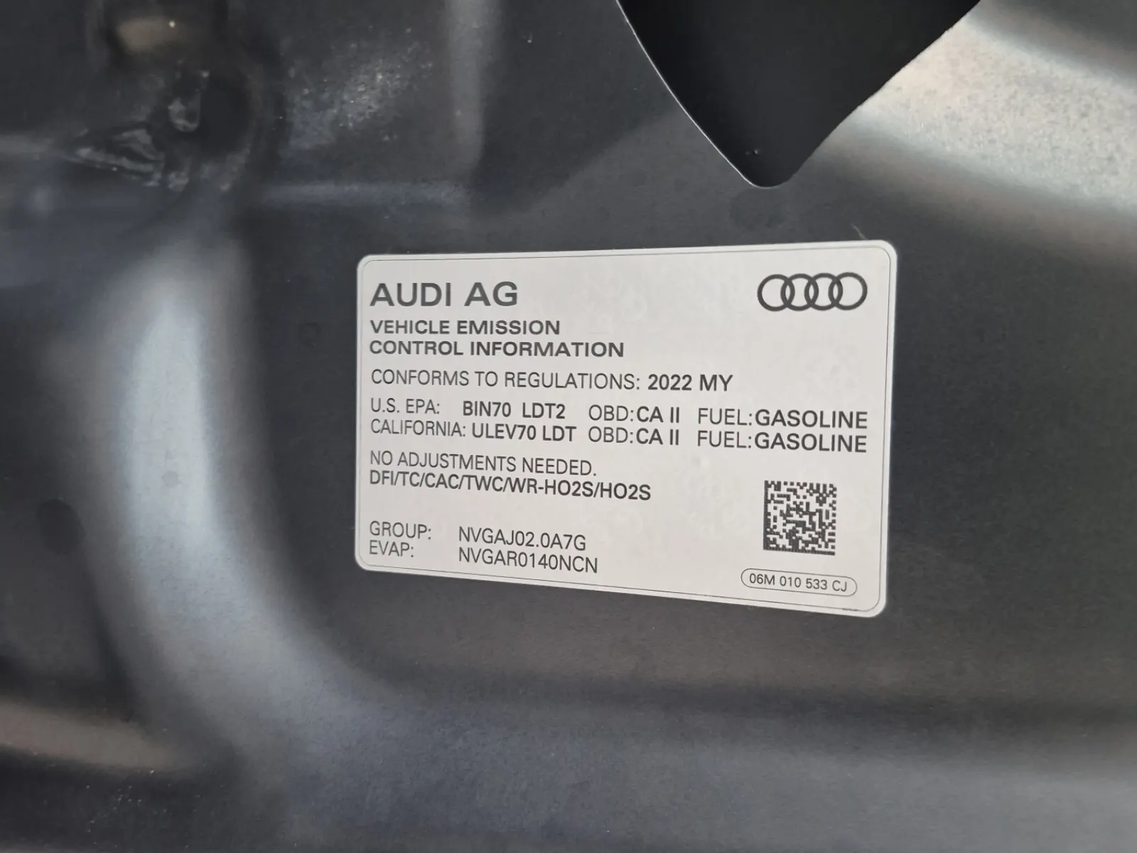 Emission Sticker Photo