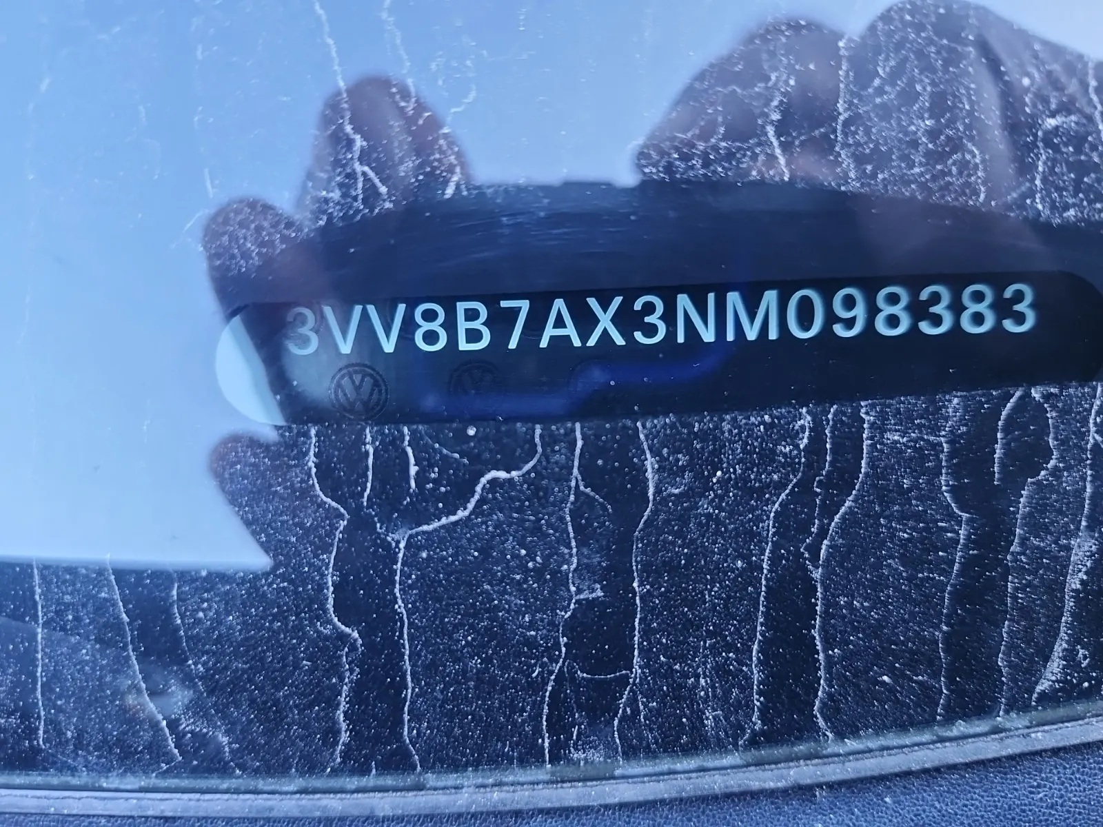 Dash VIN Plate Photo
