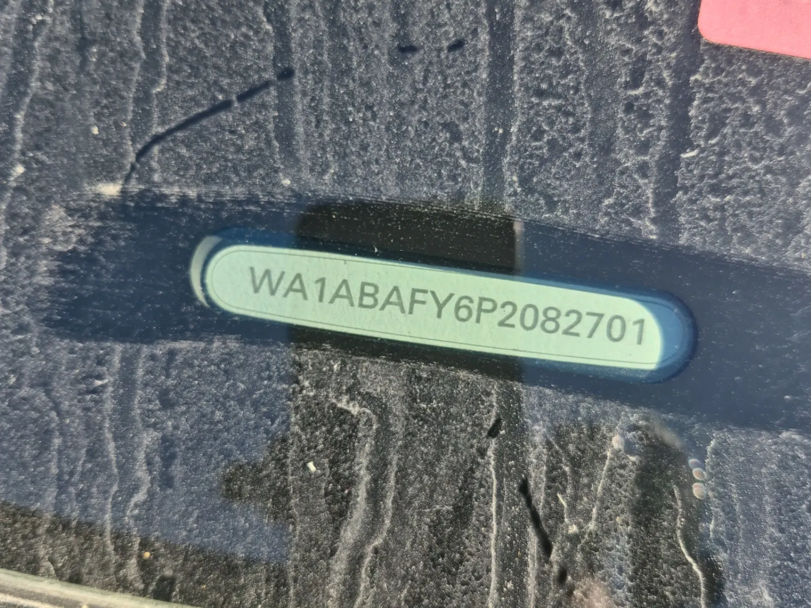Dash VIN Plate Photo