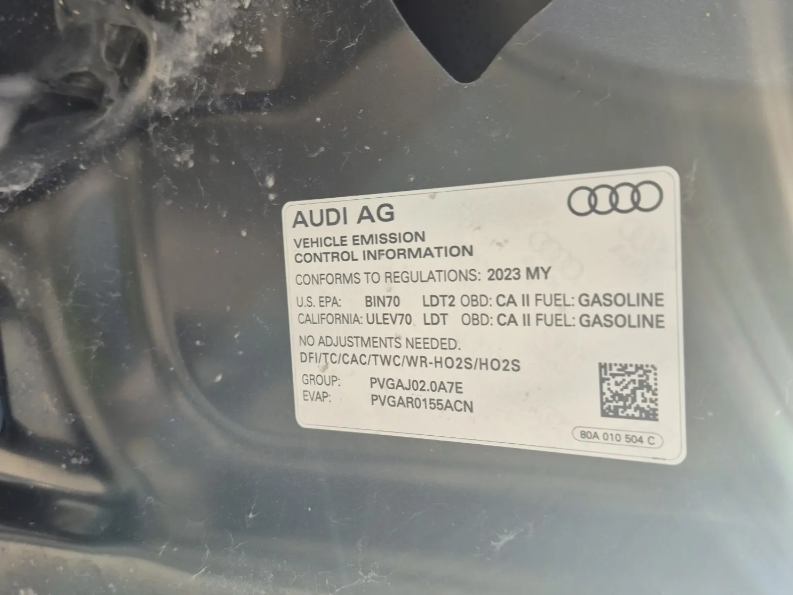 Emission Sticker Photo