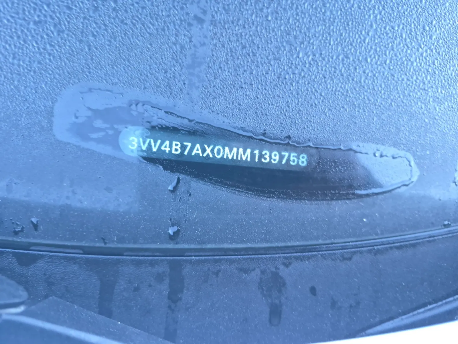 Dash VIN Plate Photo