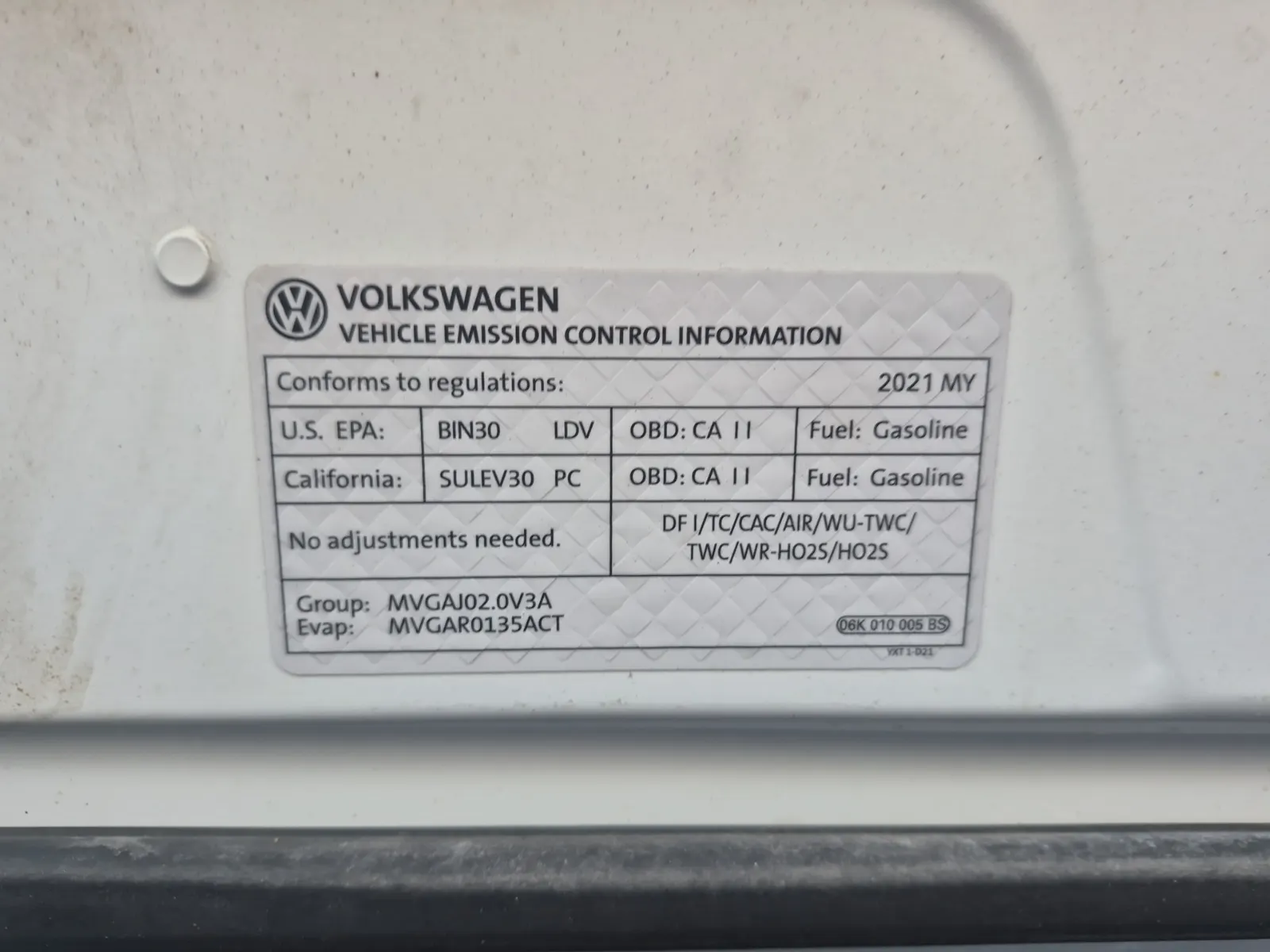 Emission Sticker Photo