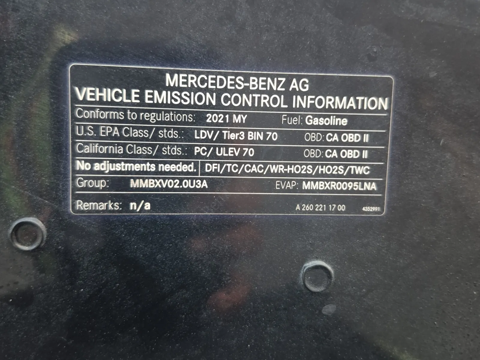 Emission Sticker Photo
