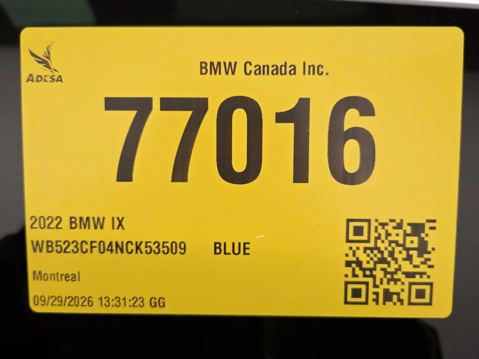 Inventory Label Photo