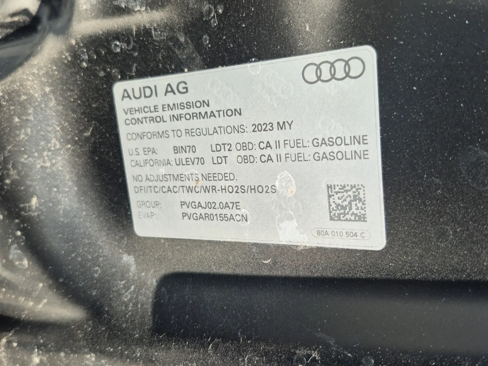 Emission Sticker Photo