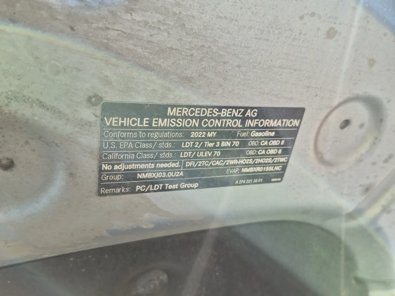 Emission Sticker Photo