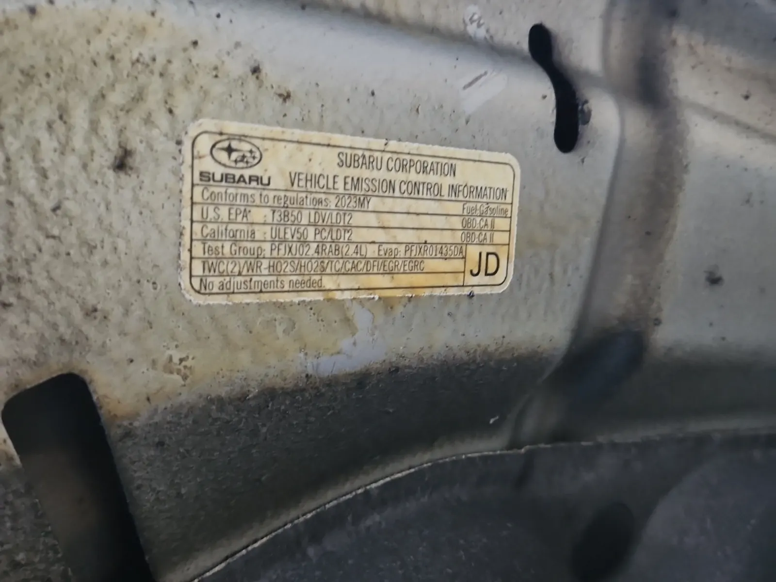 Emission Sticker Photo