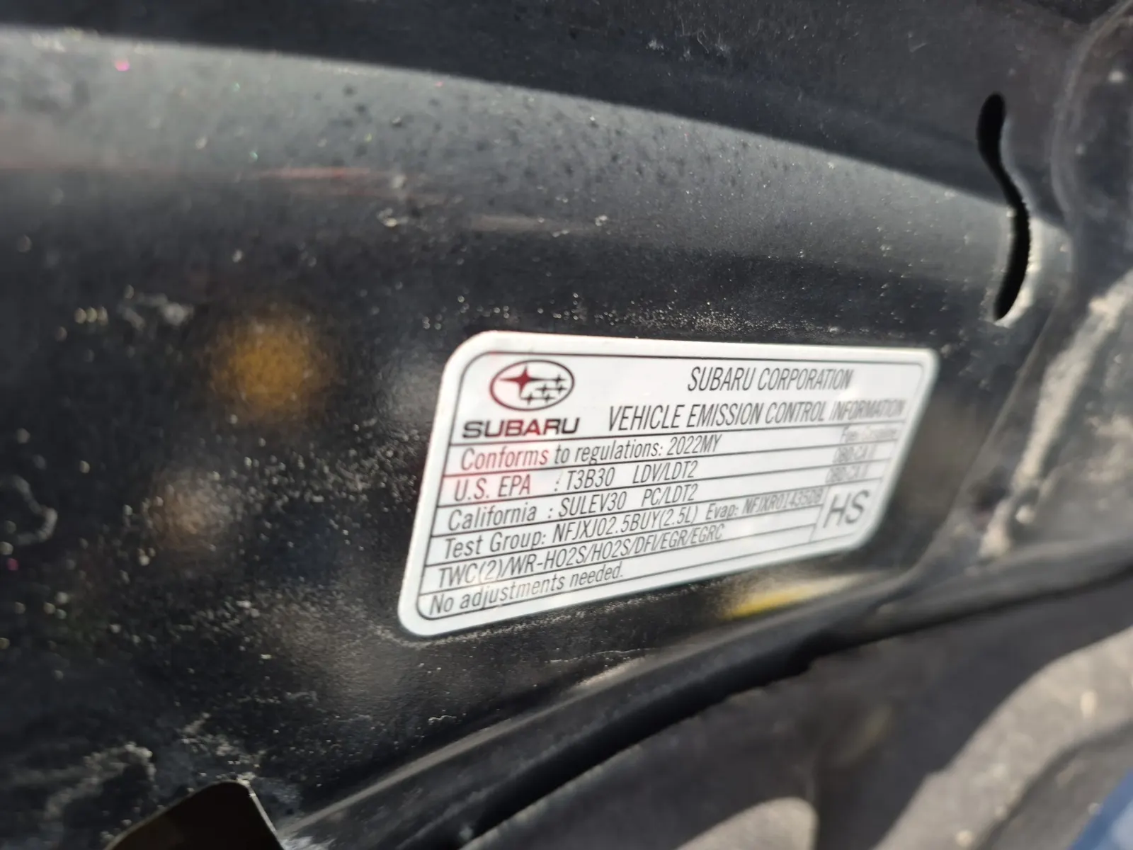 Emission Sticker Photo