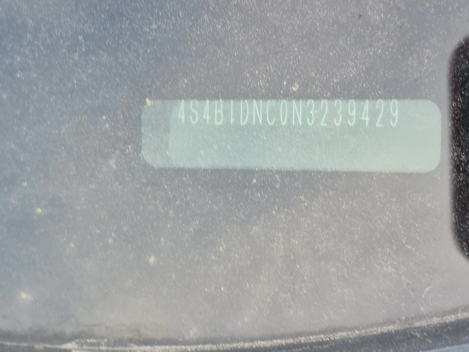 Dash VIN Plate Photo