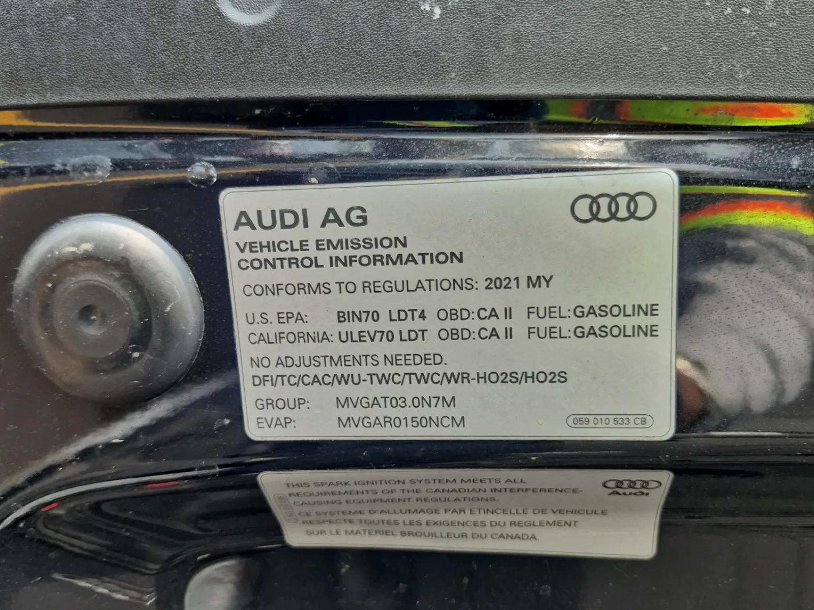 Emission Sticker Photo