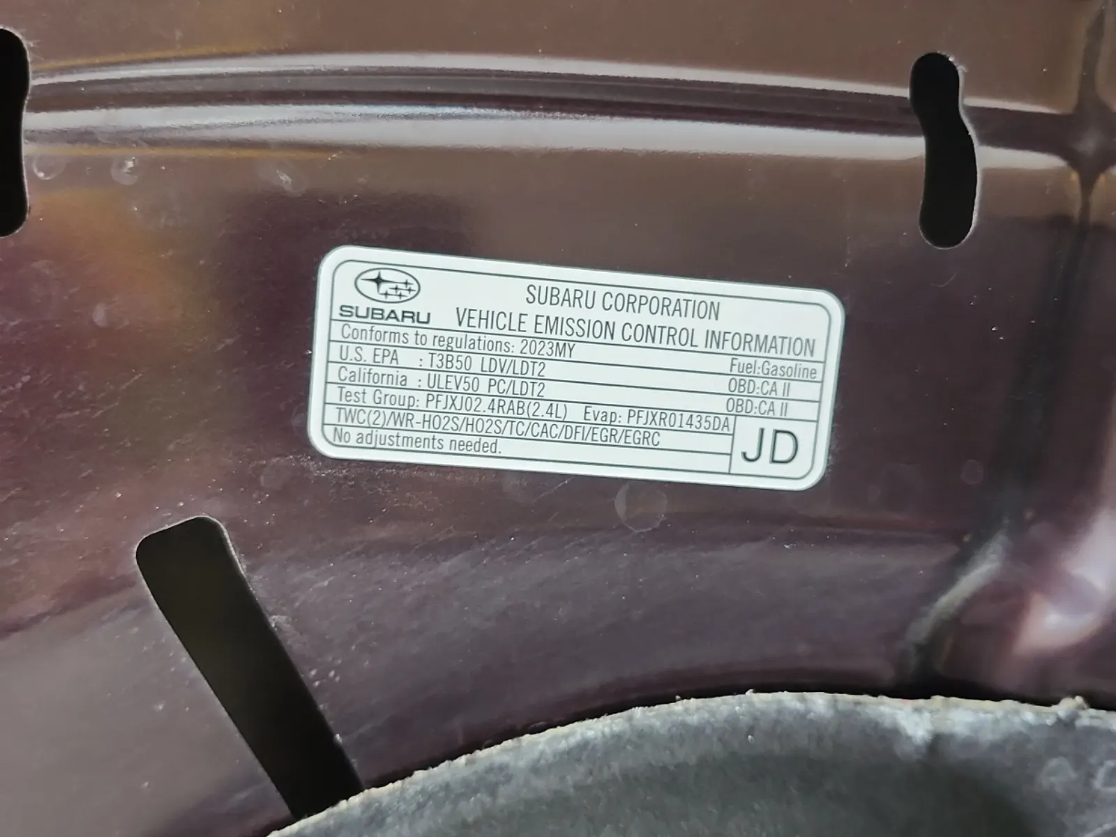 Emission Sticker Photo