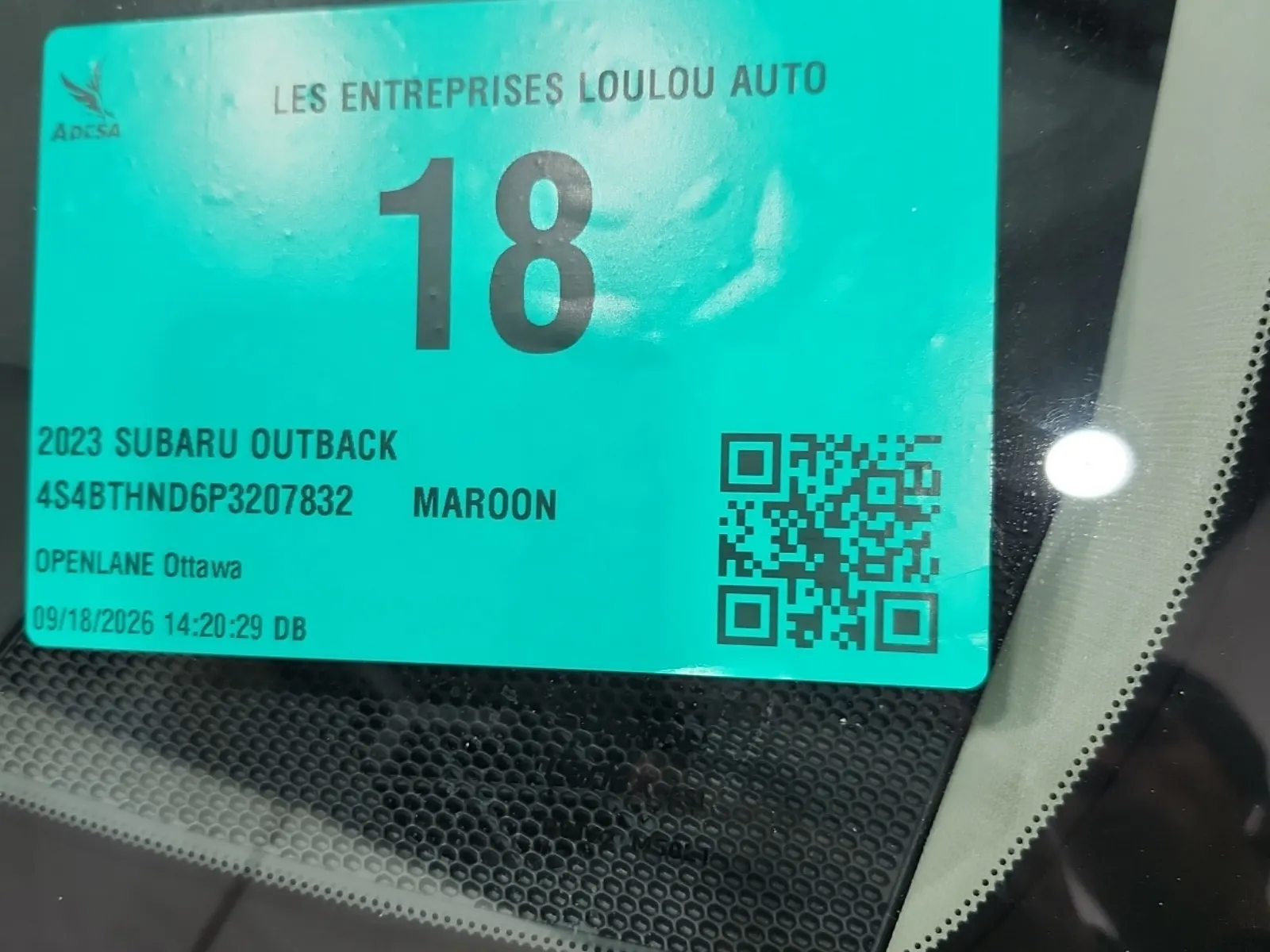 Inventory Label Photo