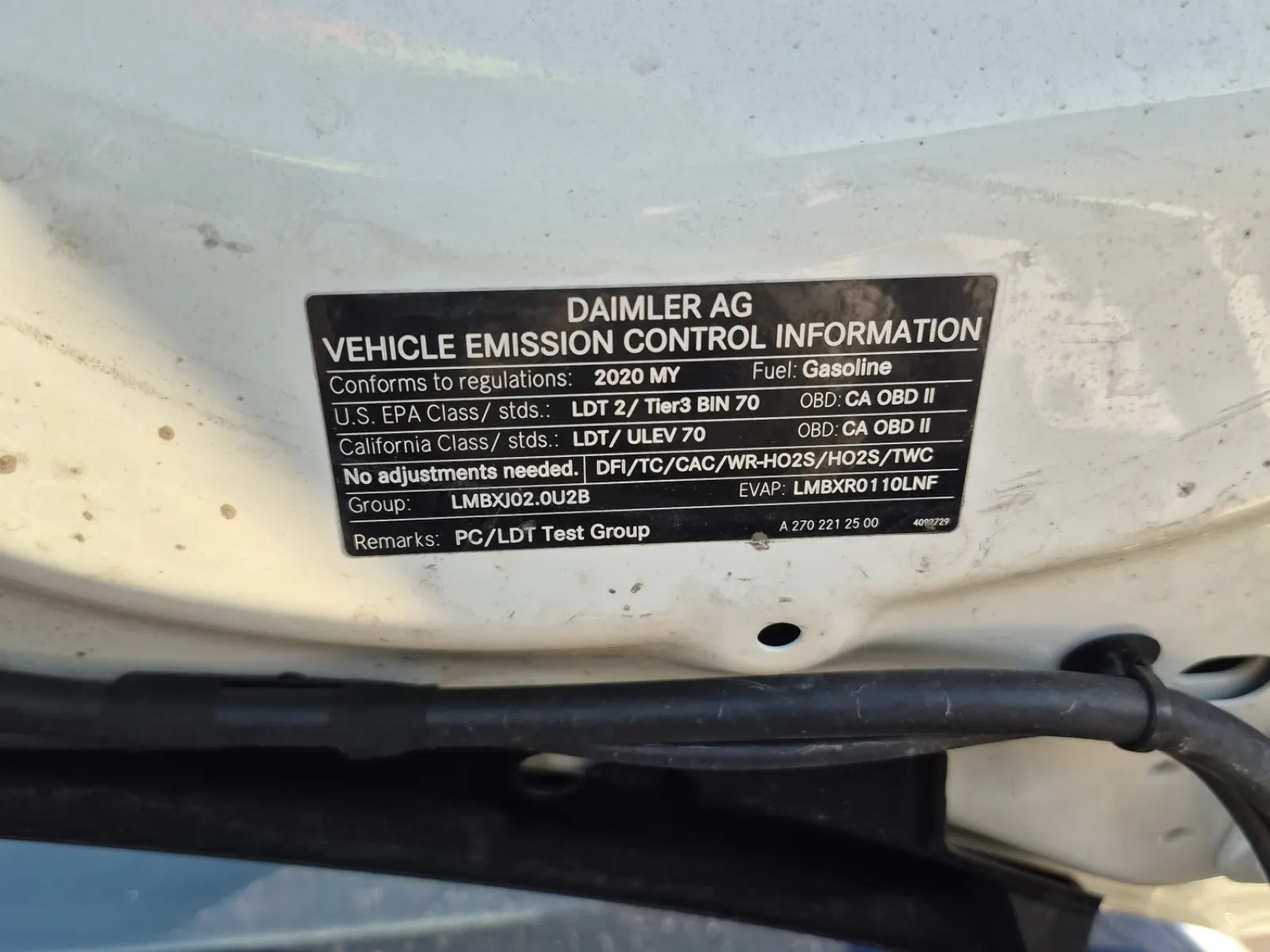 Emission Sticker Photo