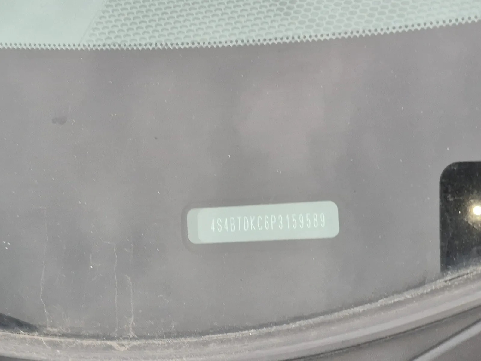 Dash VIN Plate Photo