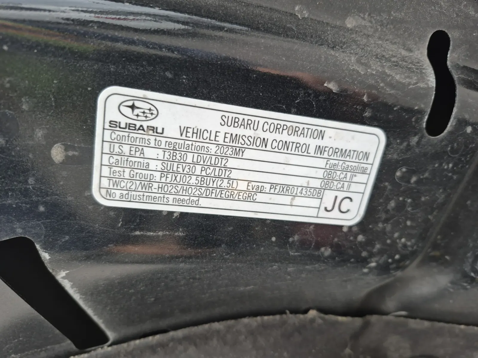 Emission Sticker Photo