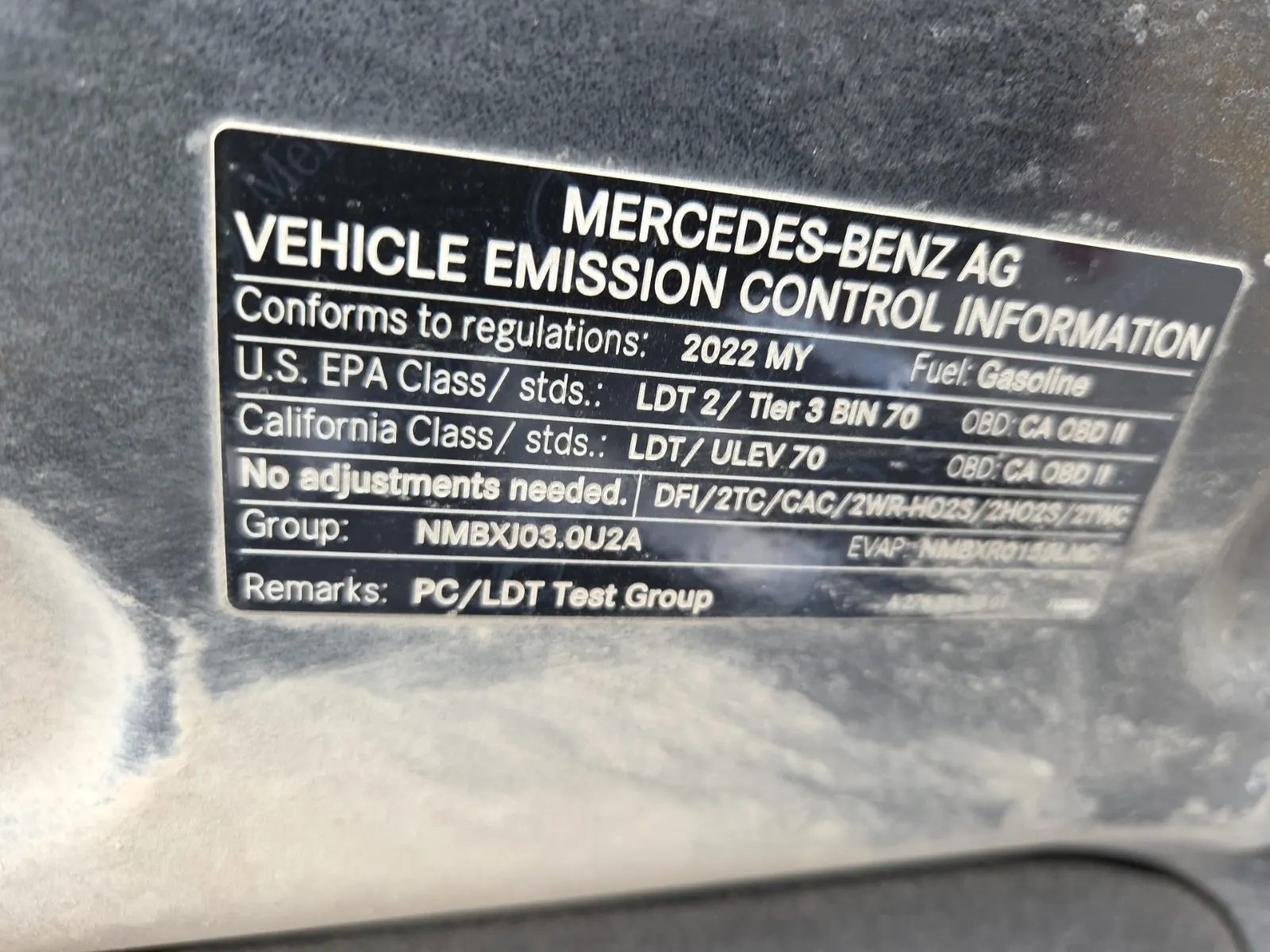 Emission Sticker Photo