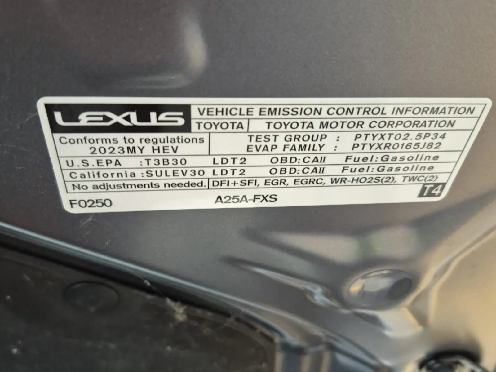 Emission Sticker Photo
