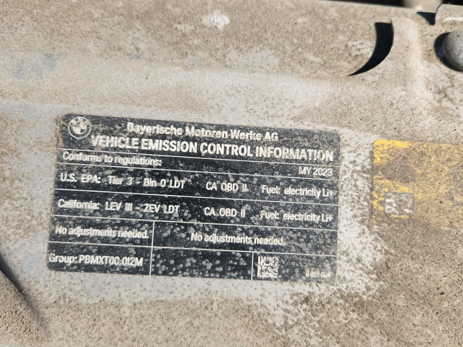 Emission Sticker Photo