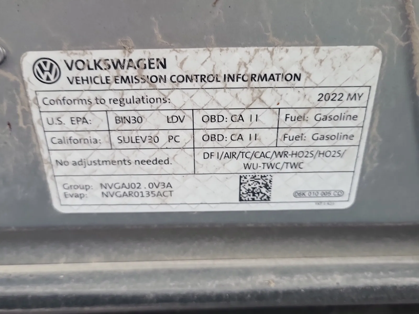 Emission Sticker Photo