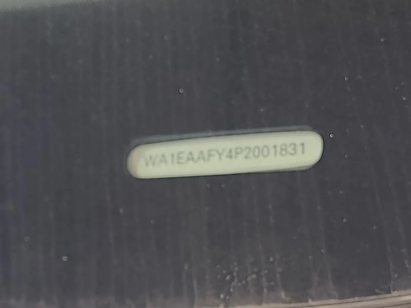 Dash VIN Plate Photo