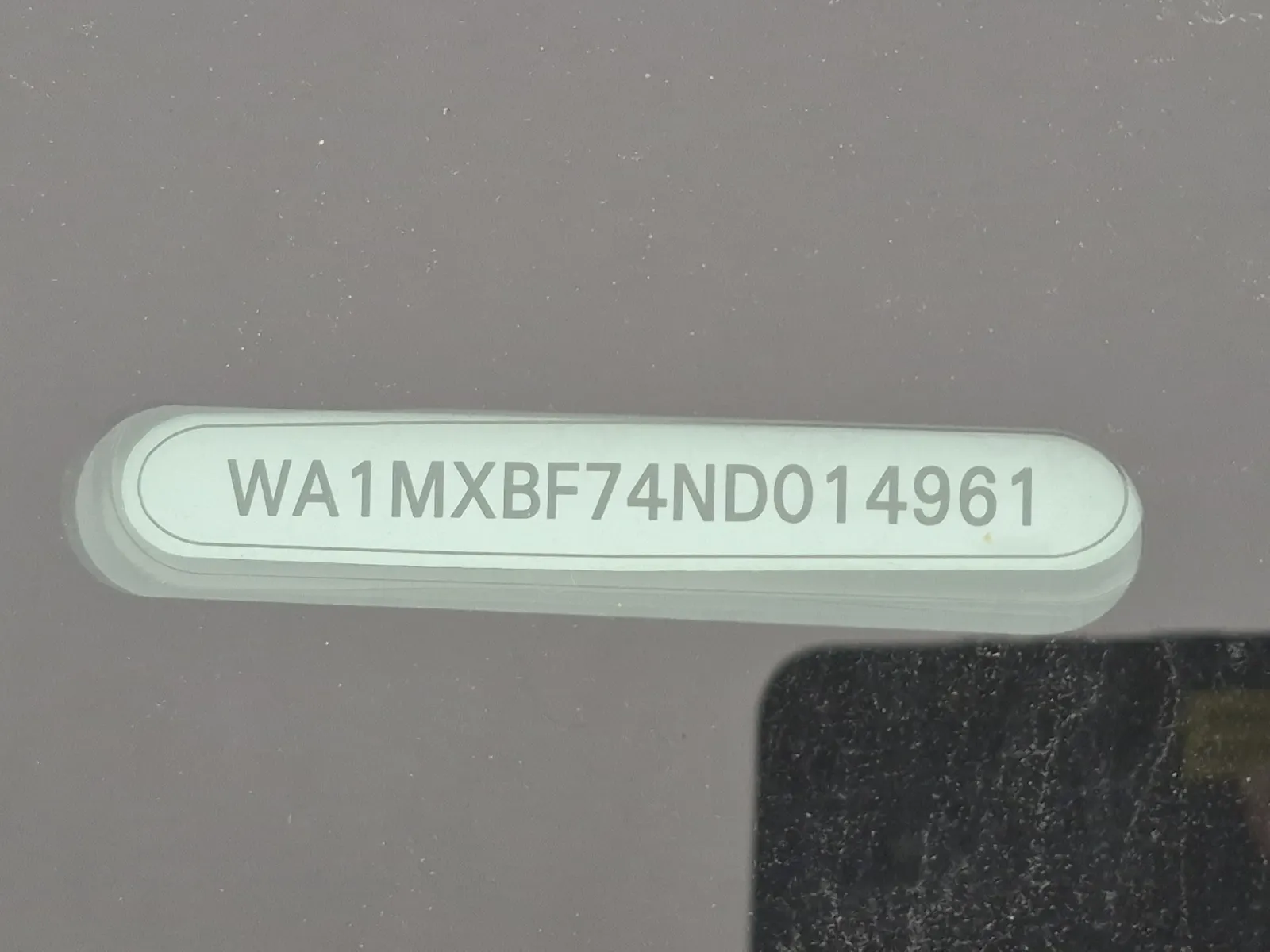 Dash VIN Plate Photo