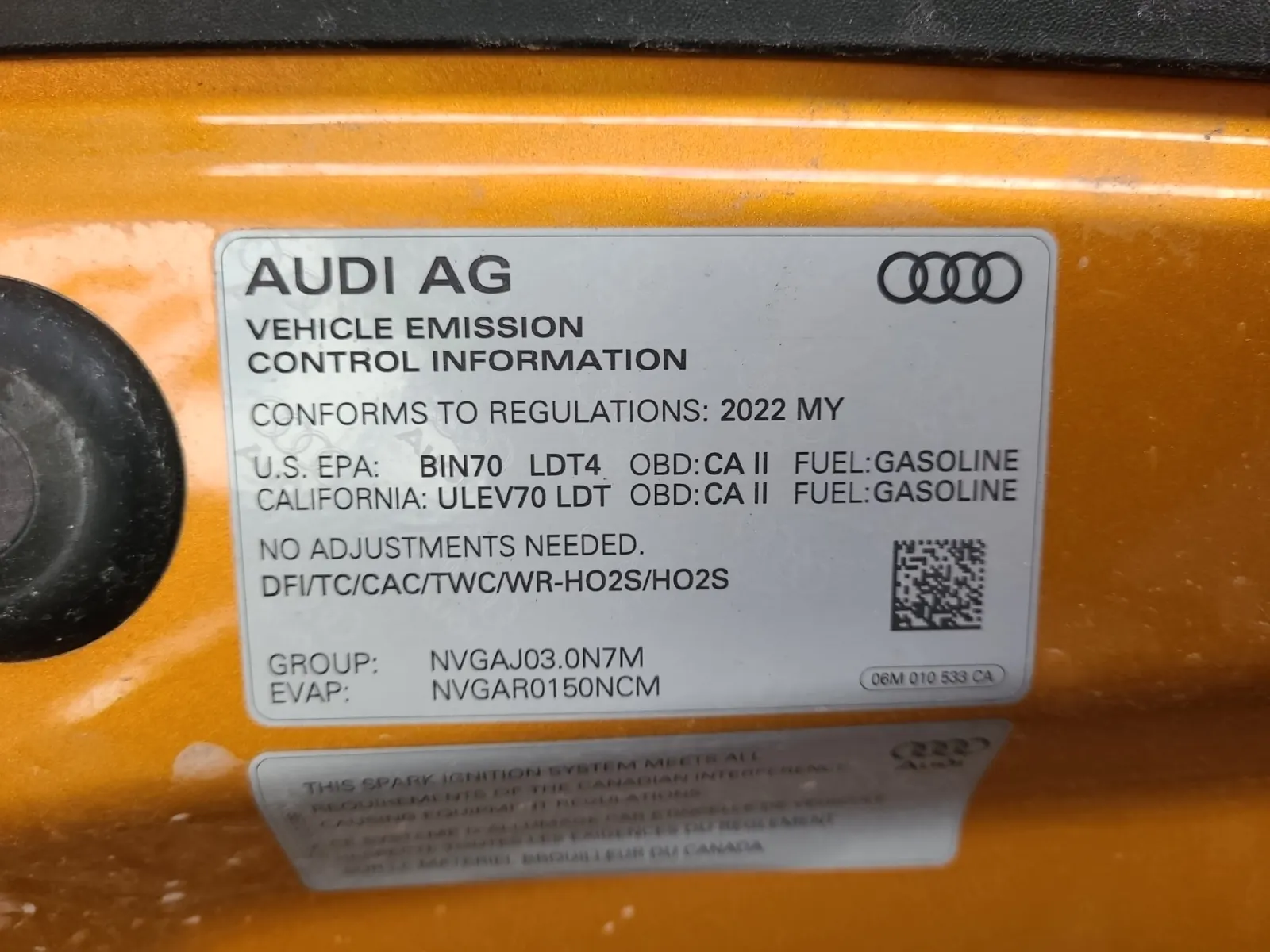 Emission Sticker Photo