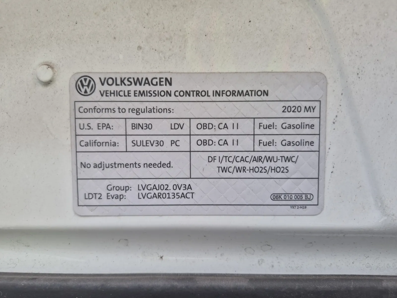 Emission Sticker Photo