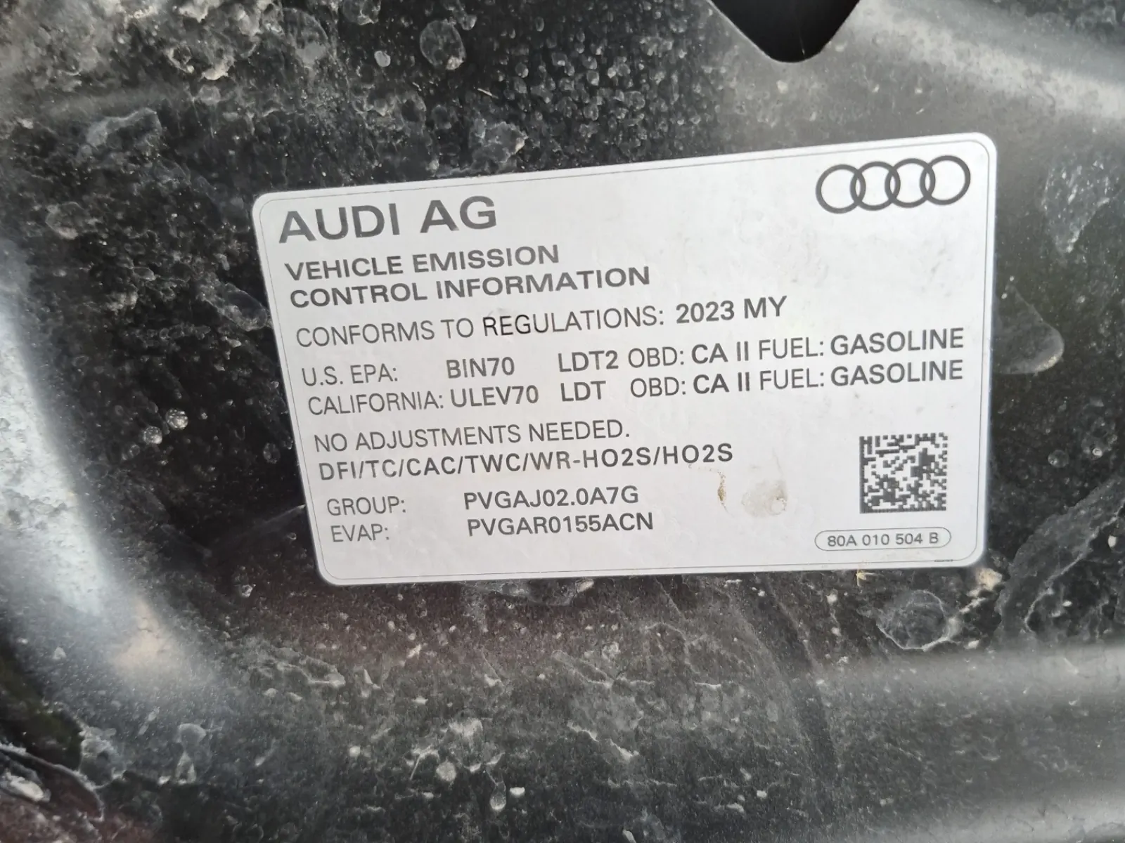 Emission Sticker Photo