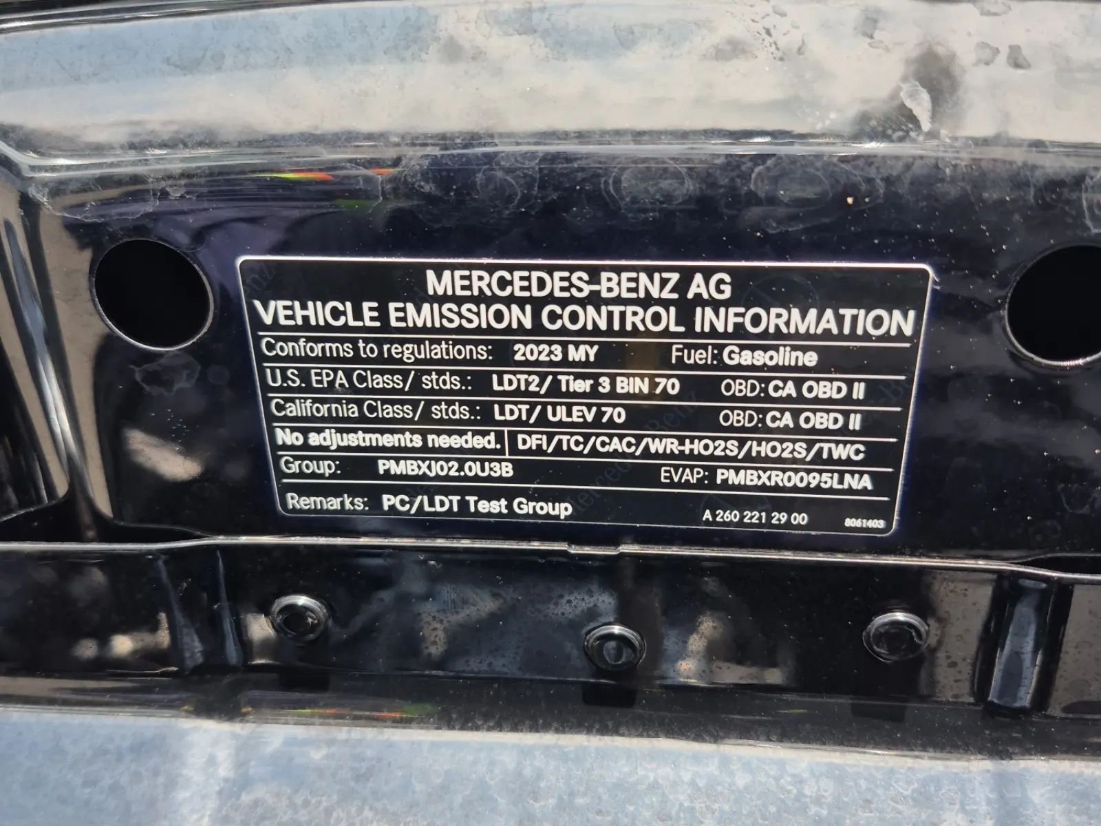 Emission Sticker Photo
