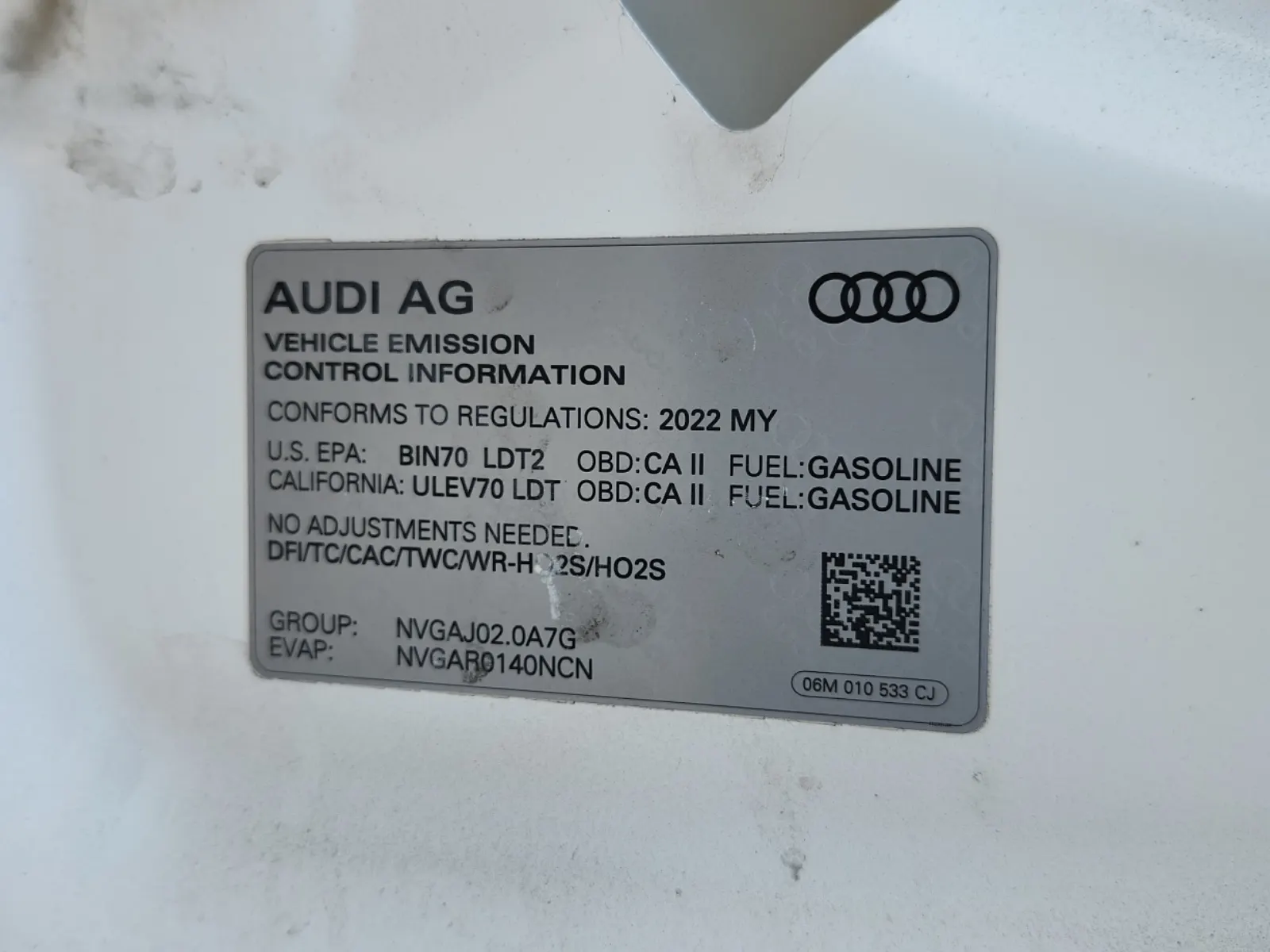 Emission Sticker Photo