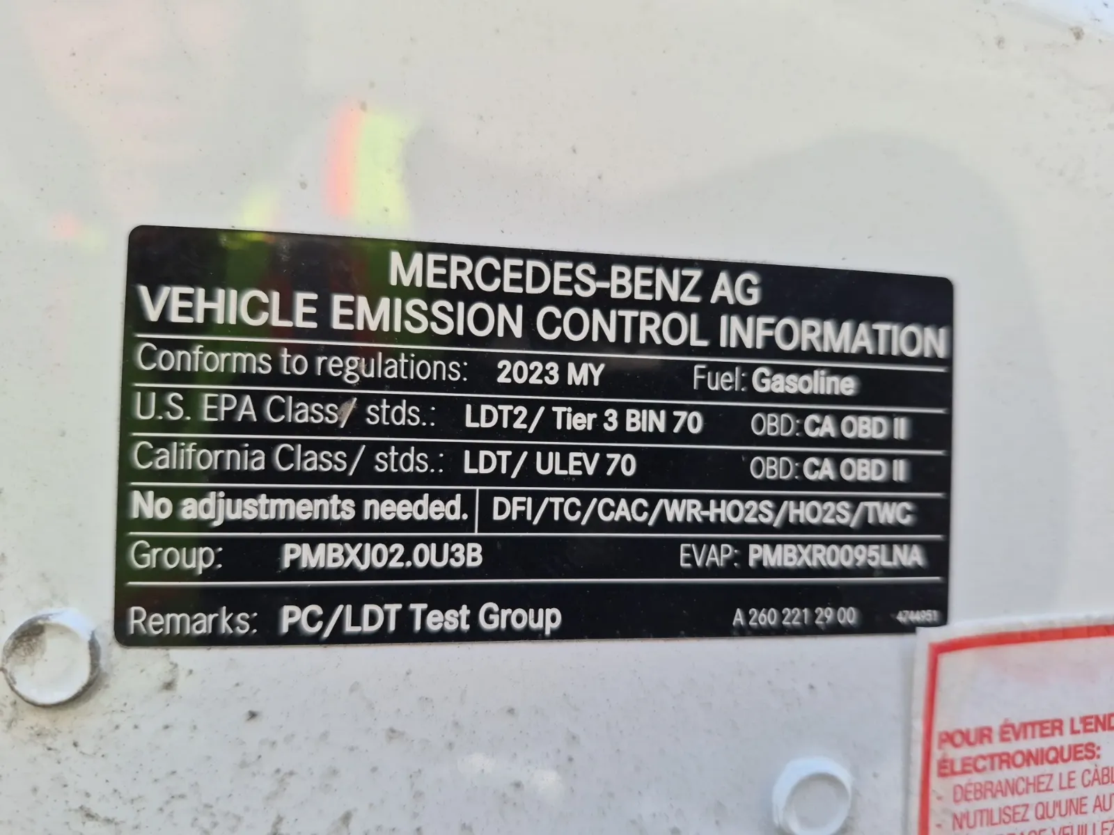 Emission Sticker Photo