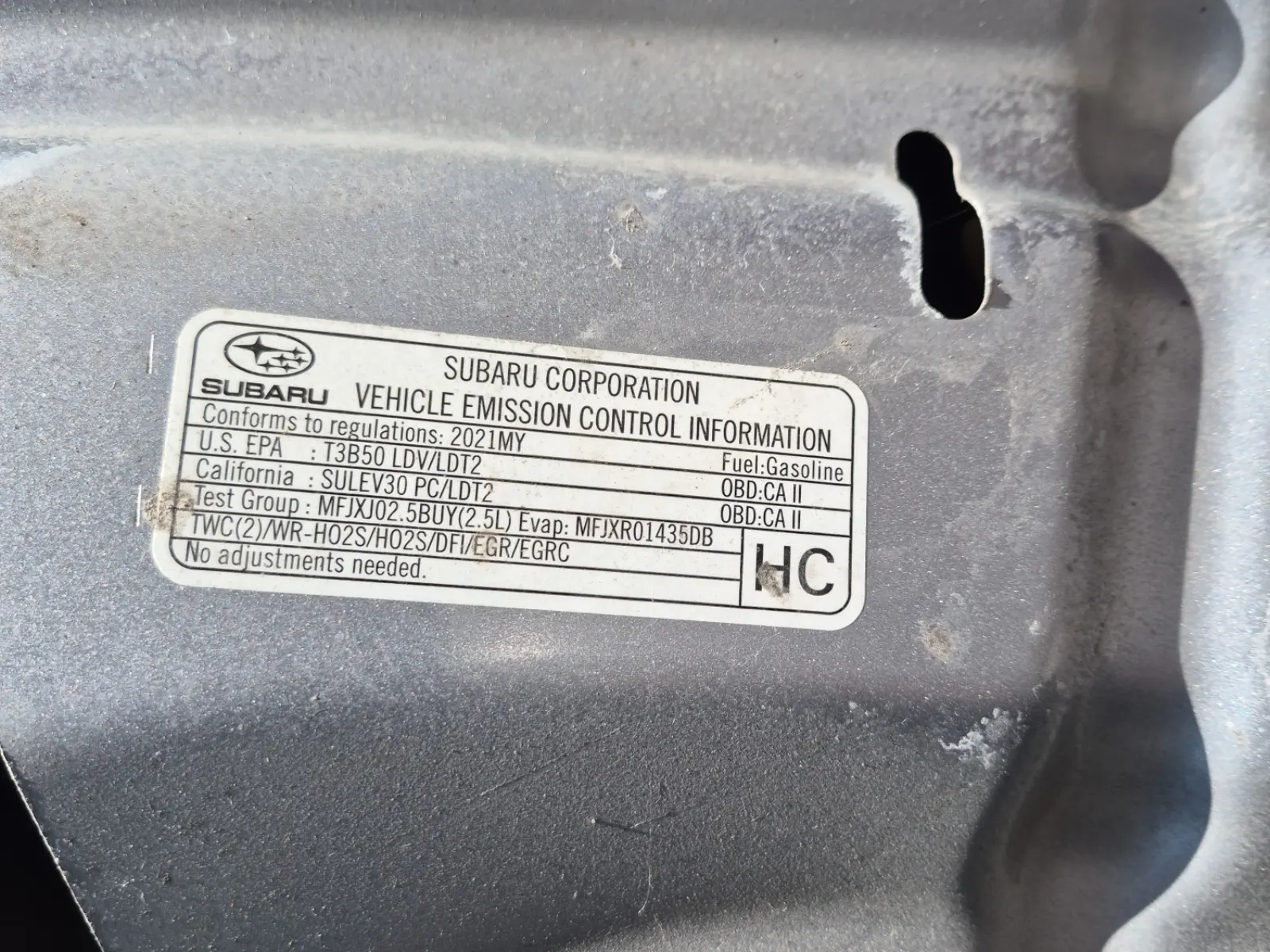 Emission Sticker Photo
