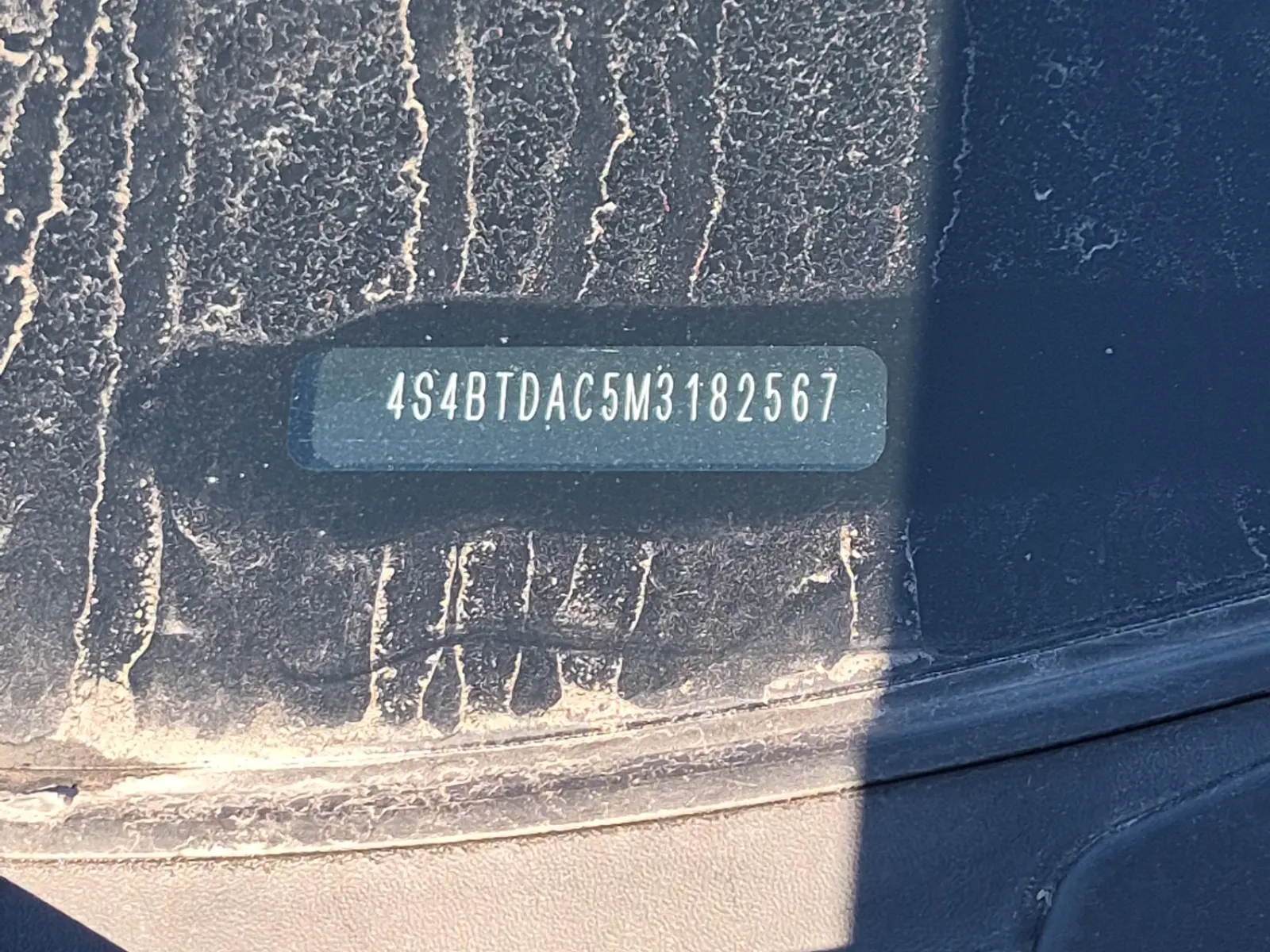 Dash VIN Plate Photo