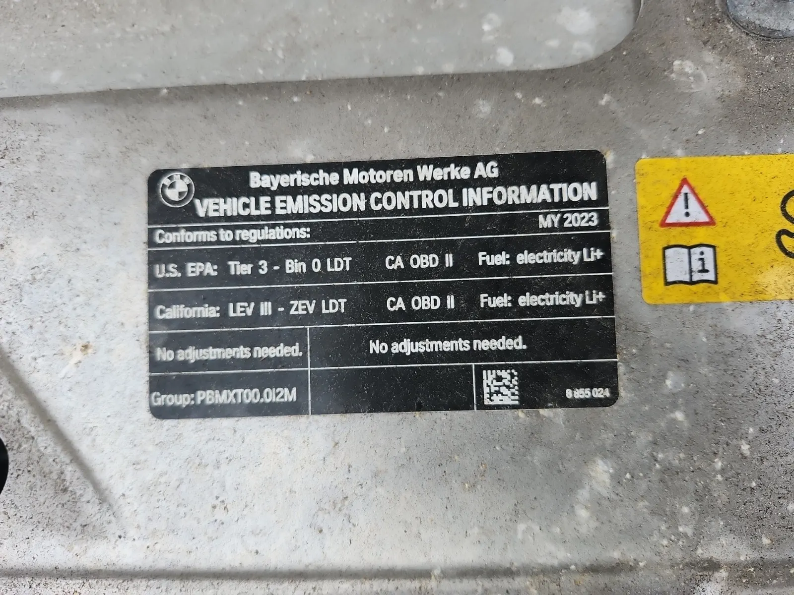 Emission Sticker Photo