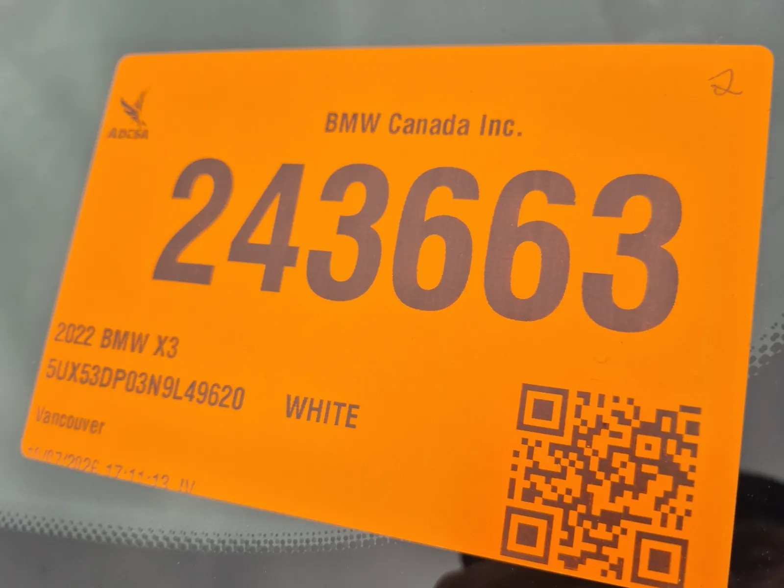 Inventory Label Photo