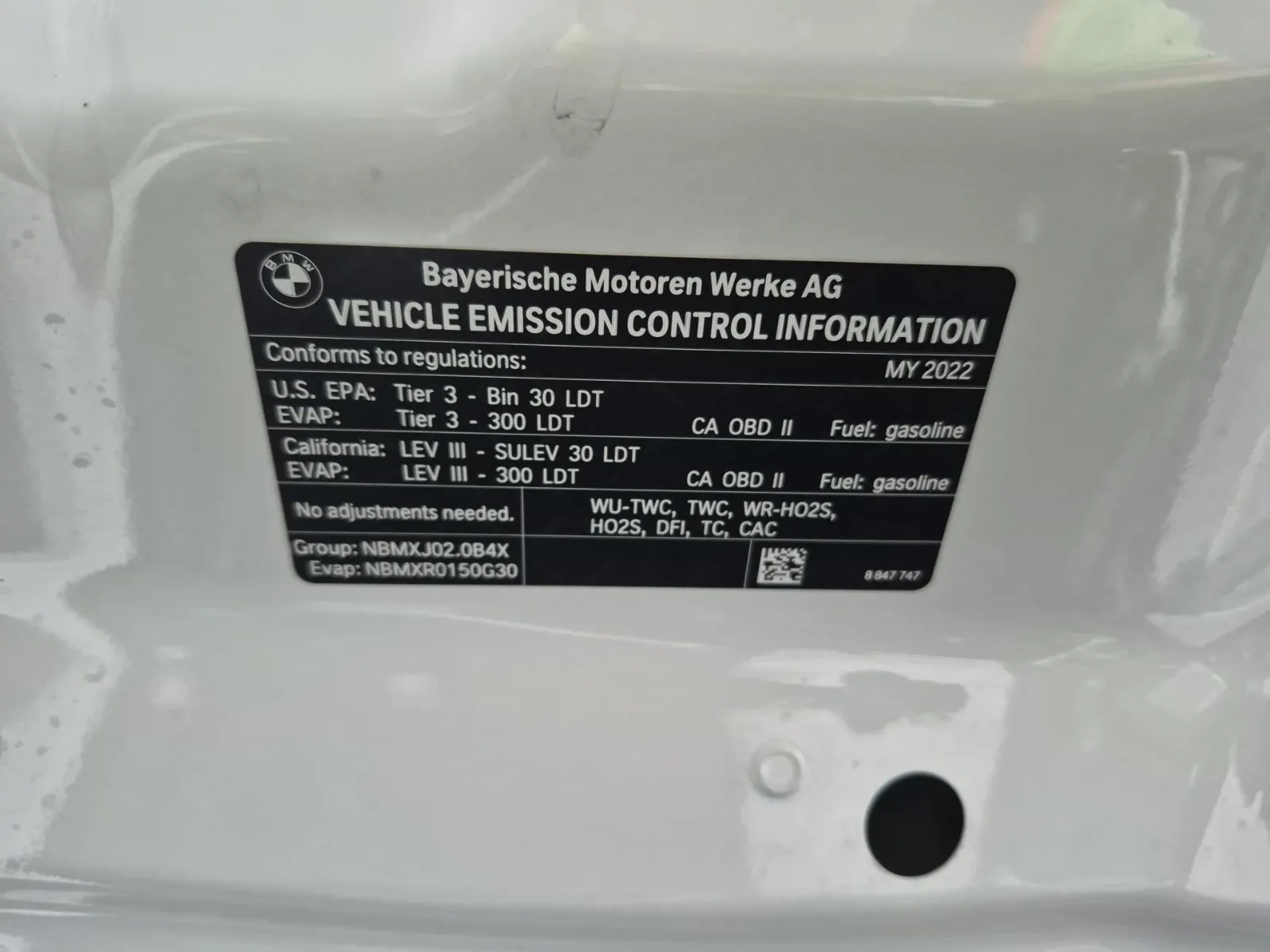Emission Sticker Photo