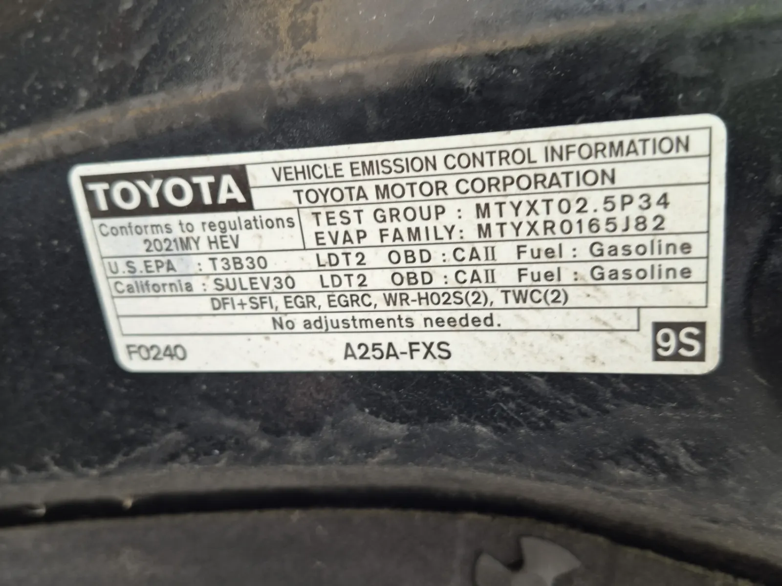 Emission Sticker Photo